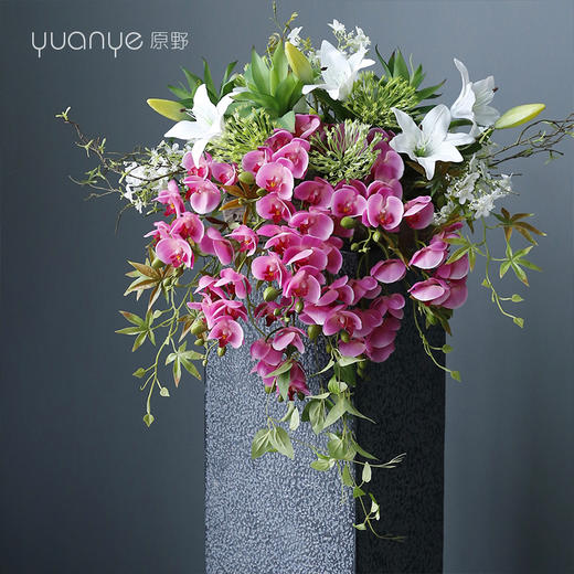 假花仿真花摆件客厅室内蝴蝶兰绢花角花讲台花餐台高档摆设装饰花 商品图3
