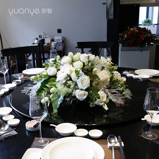 餐桌花摆花高档酒店大圆桌中间桌面餐厅轻奢仿真花假花现代装饰花 商品图1
