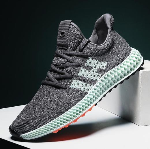 【羽毛球鞋】。春季男鞋男飞织网布鞋透气椰子鞋休闲运动慢跑运动鞋 商品图1