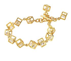 【k金手链】韩版仿黄金手链女 轻奢时尚幸福魔方手饰手链