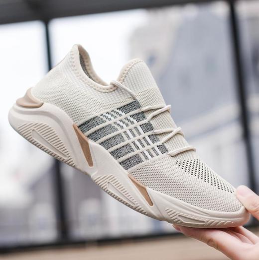 【羽毛球鞋】。春季男鞋飞织渔网鱼丝低帮男休闲鞋男韩版潮流休闲运动鞋 商品图0