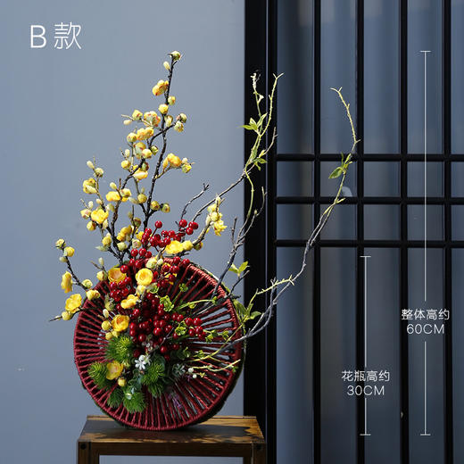 艺术假花仿真花创意个性造型家居卧室餐厅高档商场酒店会所摆设件 商品图0
