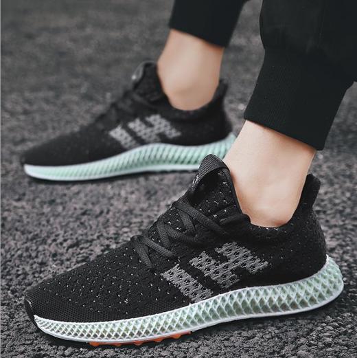 【羽毛球鞋】。春季男鞋男飞织网布鞋透气椰子鞋休闲运动慢跑运动鞋 商品图2