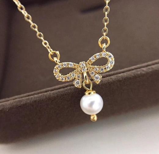 【美妆饰品】双层蝴蝶结项链 商品图1