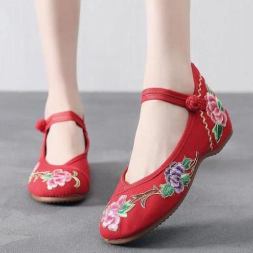 TJ-A-ZY-1805老北京金线绣花圆头绣花鞋   唐织绾 商品图3