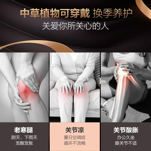 可穿戴的中草植物罗布麻护膝腿 商品图3
