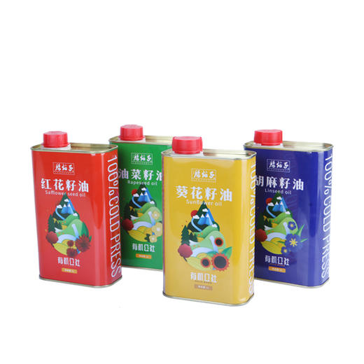 天山油礼 礼盒1*4（红花籽油/胡麻籽油/菜籽油/葵花油） 商品图1