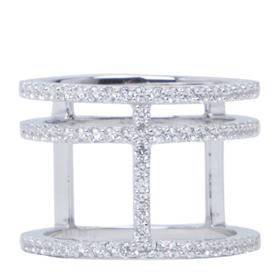 双11【香港直邮】APM MONACO 时尚女士纯银王字 56码戒指 Classic系列 A14726OX