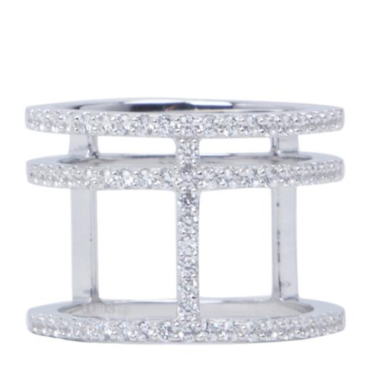 双11【香港直邮】APM MONACO 时尚女士纯银王字 56码戒指 Classic系列 A14726OX 商品图0