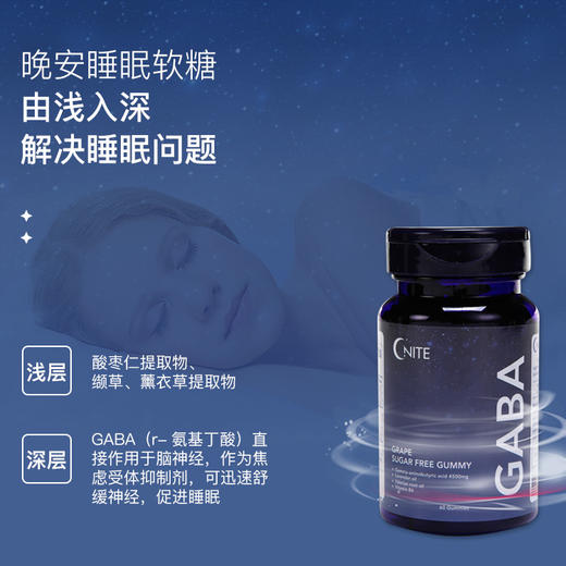 美国GABA无糖型睡眠软糖 商品图2