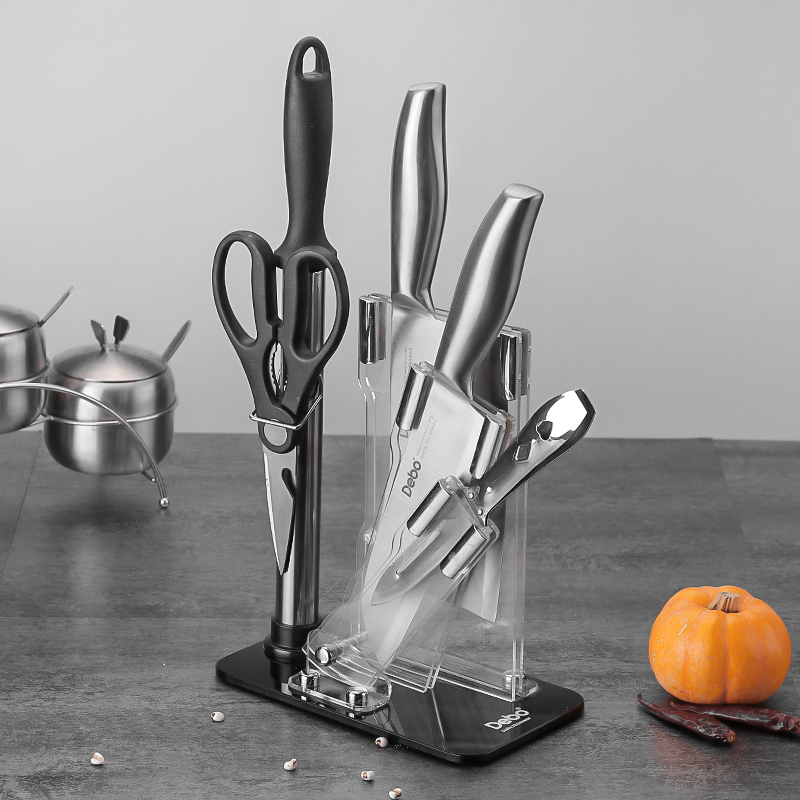 德铂 Debo 德斯洛厨房刀具六件套装不锈钢菜刀水果切片刀
