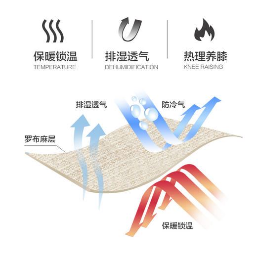 可穿戴的中草植物罗布麻护膝 商品图2