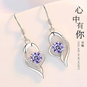 SY-白铜耳环耳钩超仙网红款超闪钻石耳饰 XCX