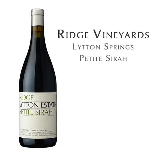 瑞园庄园龙登泉小西拉,美国 Ridge Lytton Estate Petite Sirah, USA 商品图0