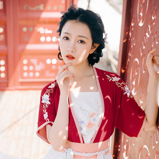 重回汉唐千枝吊带传统绣花原创设计汉服女款中国风周边配饰春夏装 商品图0