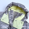 洛诗琳2019年冬季新品未来科技感金属银撞色连帽短款羽绒服 商品缩略图3