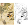 田世光工笔竖幅花鸟白描底稿-《相伴》-多种白描尺寸可选-SG07 商品缩略图0