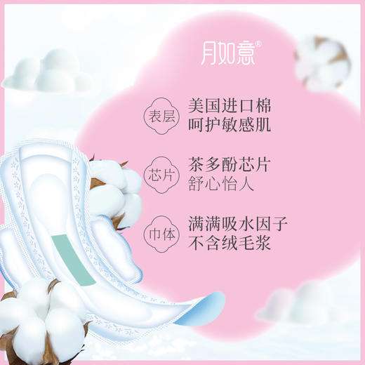 月如意进口美棉茶多酚芯片安芯棉系列 商品图3
