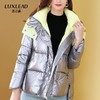 洛诗琳2019年冬季新品未来科技感金属银撞色连帽短款羽绒服 商品缩略图0