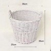 白色双耳竹编花篮 商品缩略图0