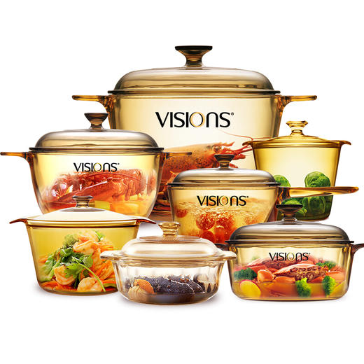 美国康宁3.5L双耳晶彩透明浅锅 VSD-3.5 玻璃汤锅煮锅炖锅 商品图7