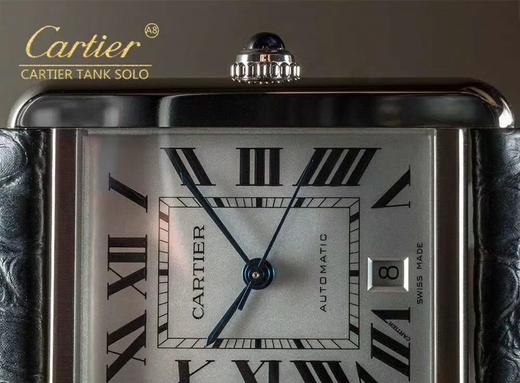 A8卡地亚CARTIER TANK SOLO 超薄男士腕表，采用2892机芯并精细打磨，寸参数均与原装一致，直径31X40.8mm 厚度7.80mm。美洲鳄鱼皮 商品图9