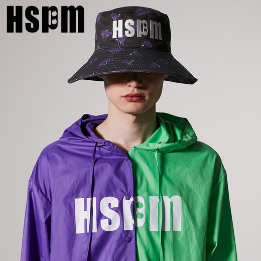 HSPM2019夏季新品设计师系列印花渔夫帽蟹壳紫灰色SP1836 商品图0