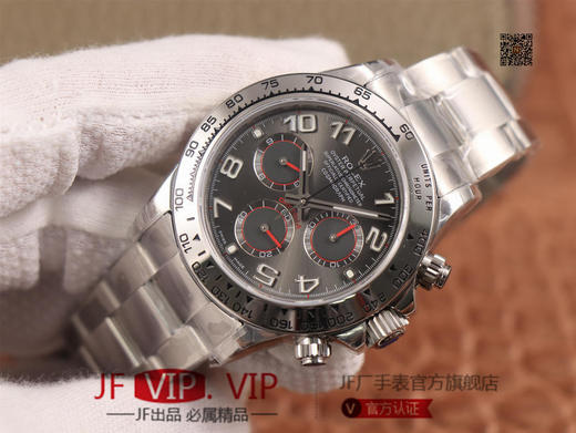 JH出品，最新定制升级版本，劳力士Rolex超级宇宙计时迪通拿升级版本 ，升级圈口角度与字体大小字体颜色银灰色更明显与原版一致，字面钉更光亮 商品图1