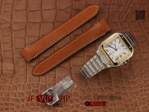 BV男装大号-卡地亚新款山度士 表壳：316材质表盘：渐变蓝色表针，尺寸：39.8X47.5X9.08毫米表冠：蓝宝石机芯：MIYOTA-9015 商品图10