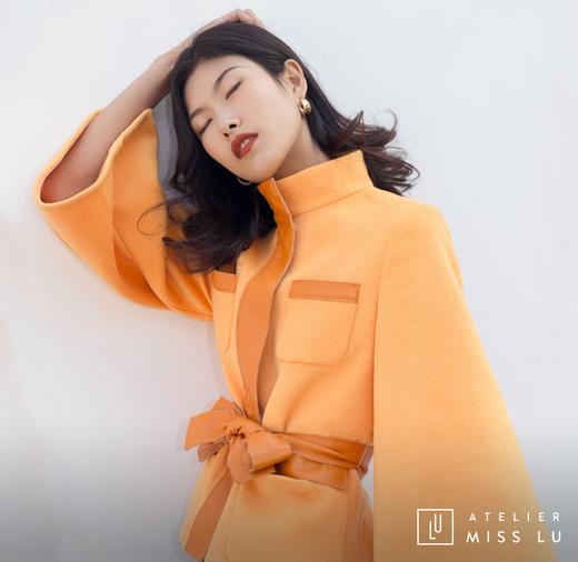 AtelierMissLu / Jodie-奶蜜黄口袋装饰羊毛外套 商品图10