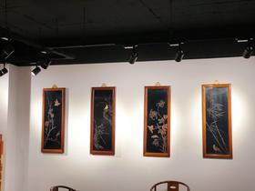 红桥红  家具严选  缅甸花梨(大果紫檀）  【梅兰竹菊挂屏】