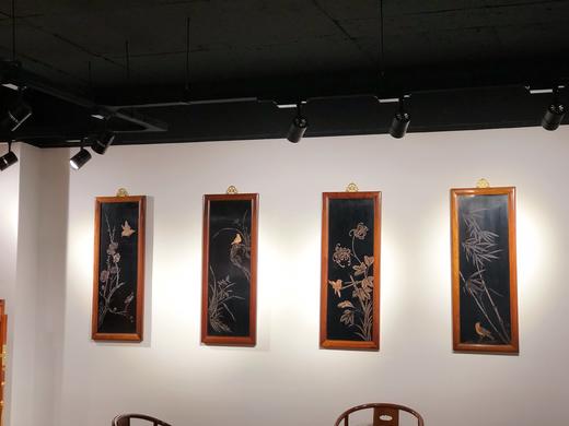 红桥红  家具严选  缅甸花梨(大果紫檀）  【梅兰竹菊挂屏】 商品图0