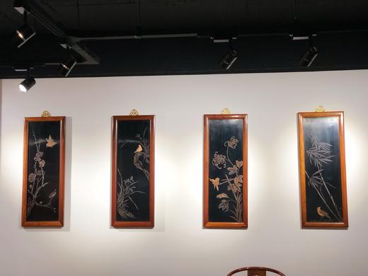 红桥红  家具严选  缅甸花梨(大果紫檀）  【梅兰竹菊挂屏】 商品图1