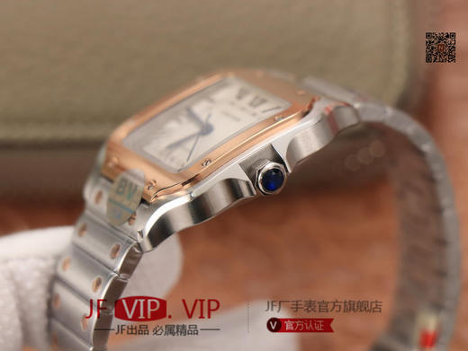 BV男装大号-卡地亚新款山度士 表壳：316材质表盘：渐变蓝色表针，尺寸：39.8X47.5X9.08毫米表冠：蓝宝石机芯：MIYOTA-9015 商品图4