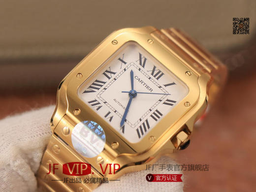 BV男装大号-卡地亚新款山度士 表壳：316材质表盘：渐变蓝色表针，尺寸：39.8X47.5X9.08毫米表冠：蓝宝石机芯：MIYOTA-9015 商品图3