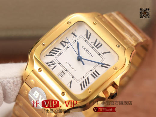 BV男装大号-卡地亚新款山度士 表壳：316材质表盘：渐变蓝色表针，尺寸：39.8X47.5X9.08毫米表冠：蓝宝石机芯：MIYOTA-9015 商品图3