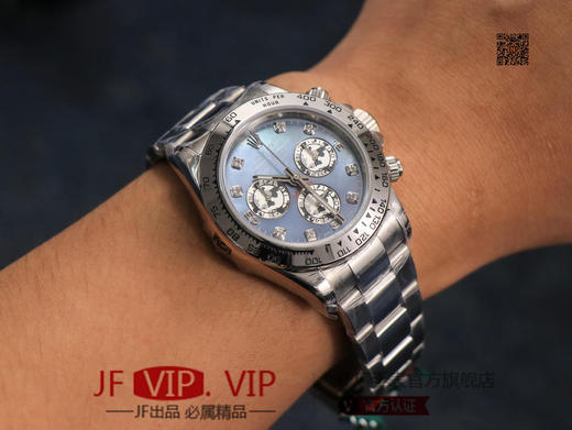 JH出品，最新定制升级版本，劳力士Rolex超级宇宙计时迪通拿升级版本 ，升级圈口角度与字体大小字体颜色银灰色更明显与原版一致，字面钉更光亮 夜光更强发光时间更久 商品图10