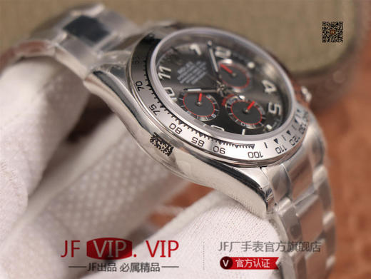 JH出品，最新定制升级版本，劳力士Rolex超级宇宙计时迪通拿升级版本 ，升级圈口角度与字体大小字体颜色银灰色更明显与原版一致，字面钉更光亮 商品图5