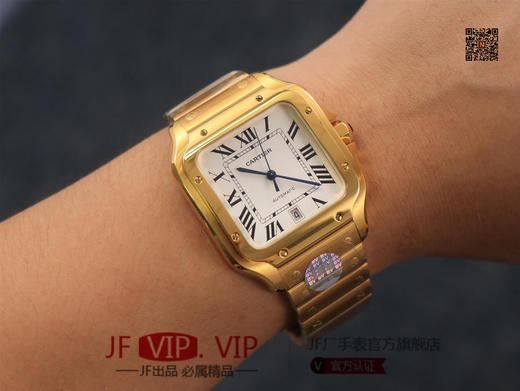 BV男装大号-卡地亚新款山度士 表壳：316材质表盘：渐变蓝色表针，尺寸：39.8X47.5X9.08毫米表冠：蓝宝石机芯：MIYOTA-9015 商品图9