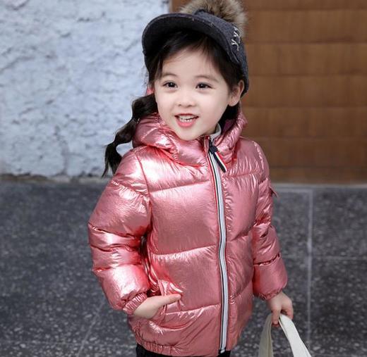 【童服】童装银色太空棉服秋冬新款儿童亮面棉服男女童棉衣中小童外套 商品图1