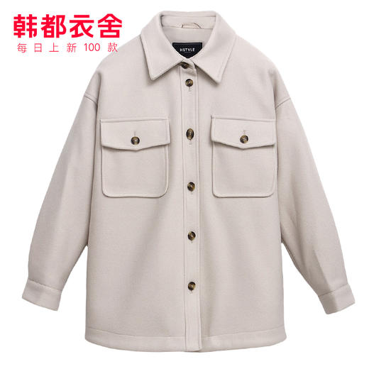 韩都衣舍2020冬装新款女装韩版宽松洋气短款大衣毛呢外套MY1319沐 商品图4