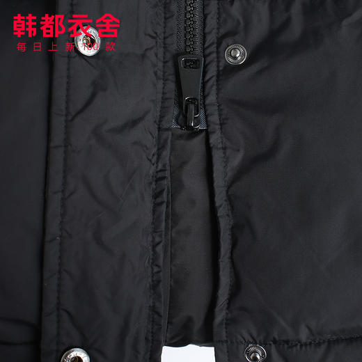 韩都衣舍2019冬季新款韩版女装直筒连帽中长款羽绒服女NH1588煜 商品图3
