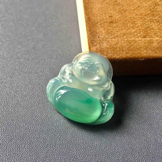 高冰种晴水绿阳绿肚子俏色弥勒佛 商品图3