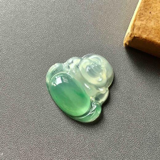 高冰种晴水绿阳绿肚子俏色弥勒佛 商品图4