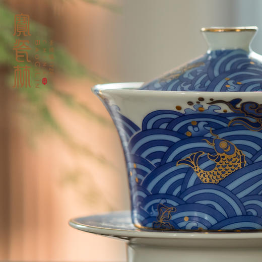 宝瓷林江海无涯7头青花描金茶具 商品图1