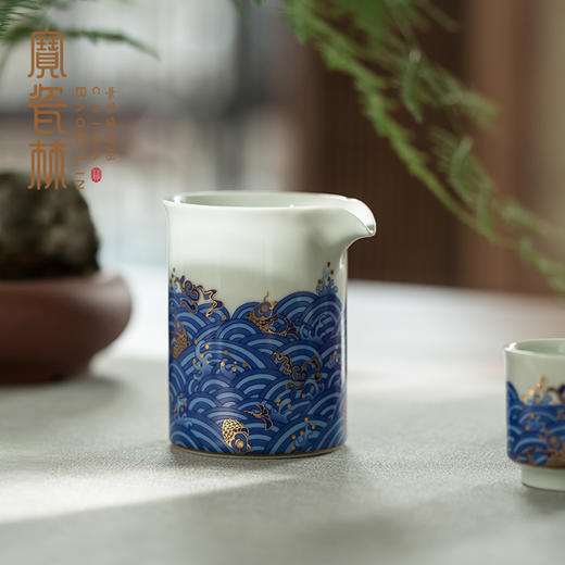 宝瓷林江海无涯7头青花描金茶具 商品图2