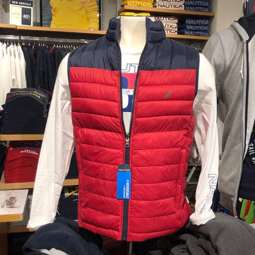 19年秋冬新款  nautica/诺帝卡男士立领保暖无袖马甲背心 商品图0