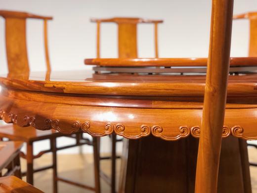 红桥红 家具严选  缅甸花梨(大果紫檀）  【138cm圆餐桌十件套】 商品图3