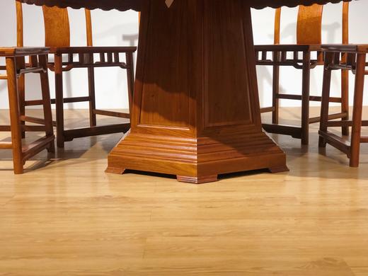 红桥红 家具严选  缅甸花梨(大果紫檀）  【138cm圆餐桌十件套】 商品图7