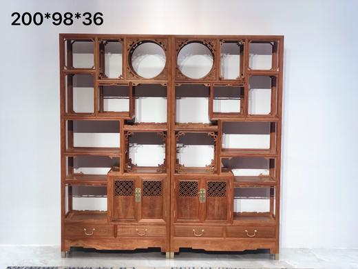 红桥红 家具严选  缅甸花梨(大果紫檀）  【福禄博古架】 商品图0
